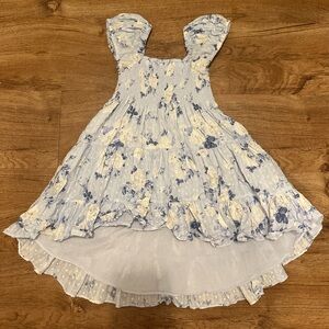 Loveshackfancy Toddler smocked flutter-sleeve tiered high-low dress